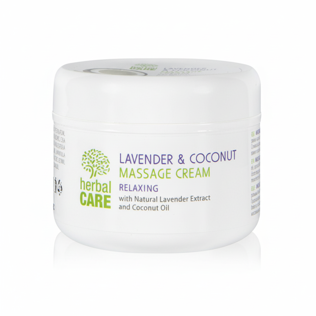 Herbal Care Lavender & Coconut Massage Cream - квадратний формат