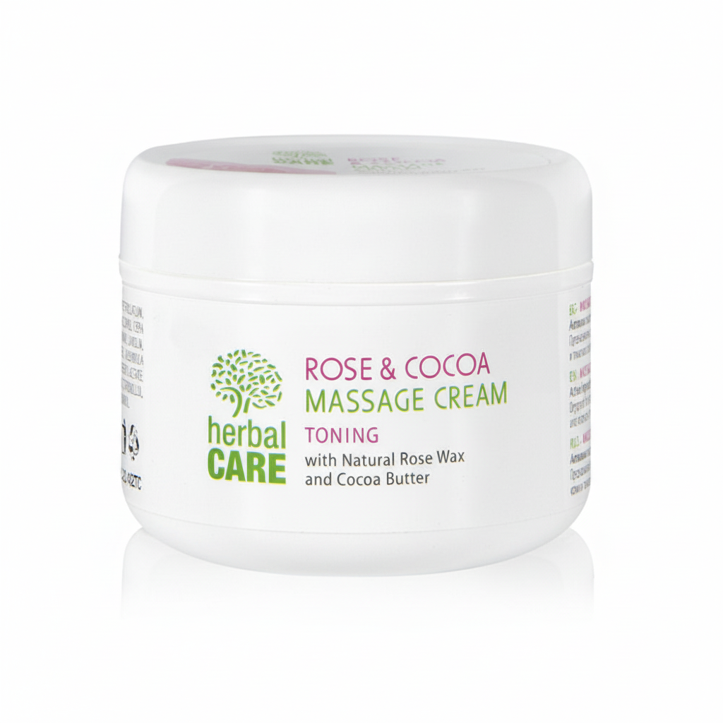 Herbal Care Rose & Cocoa Massage Cream - квадратний формат