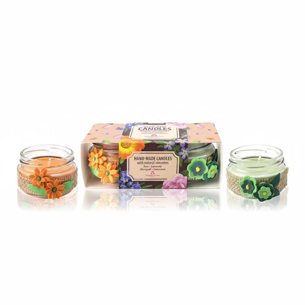 Набір свічок Календула+Герань від Bulgarian Rose