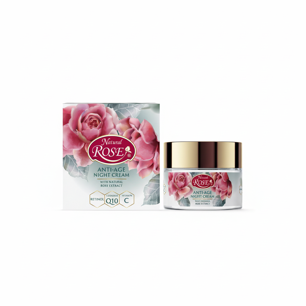 Нічний крем Retinol+Q10+C Natural Rose від Arsy Cosmetics 50 мл
