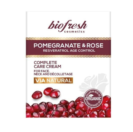 Комплексний крем для обличчя, шиї та декольте Via Natural Pomegranate & Rose від BioFresh 200 мл