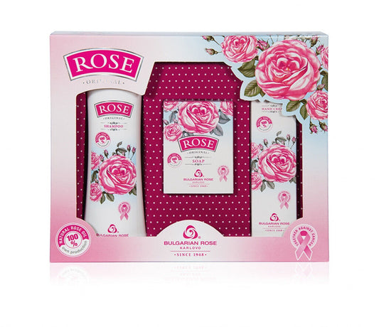 Rose Original від Bulgarian Rose: Подарунковий набір (шампунь, крем для рук, мило)