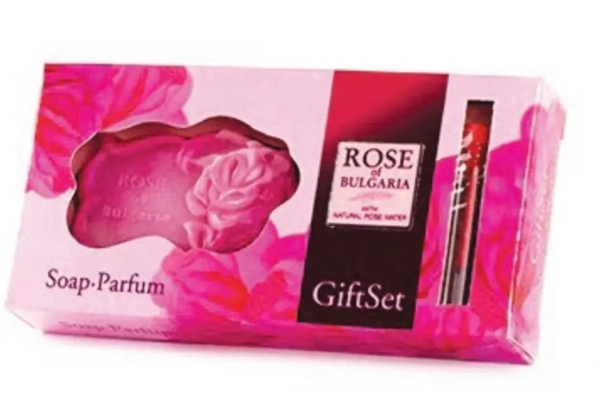 Подарунковий набір Rose of Bulgaria від BioFresh: гліцеринове мило 45 г і парфуми 2,1 мл