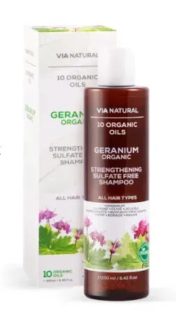 Зміцнюючий безсульфатний шампунь Герань Organic BioFresh, 250 мл