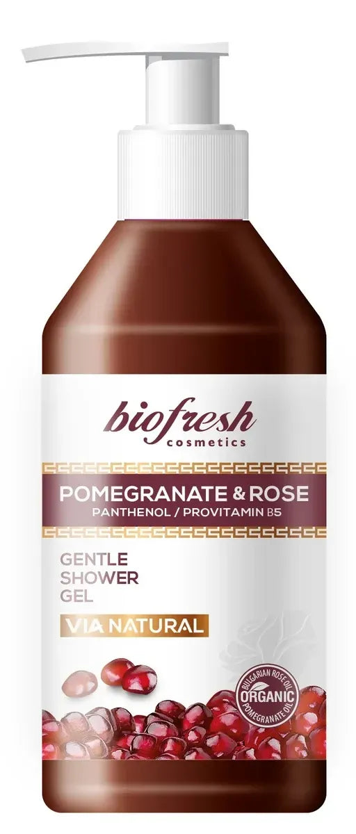 Ніжний гель для душу VIA Natural Pomegranate & Rose від BioFresh 250 мл
