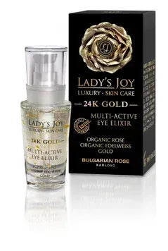 Мультиактивний еліксир для контуру очей Lady’s Joy Luxury 24K Gold Bulgarian Rose 30 мл