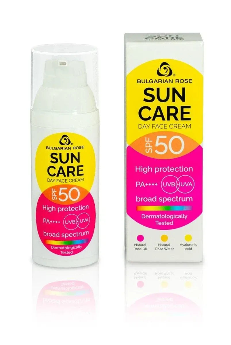 Денний крем для обличчя Sun Care SPF 50 Bulgarian Rose Karlovo 50 мл