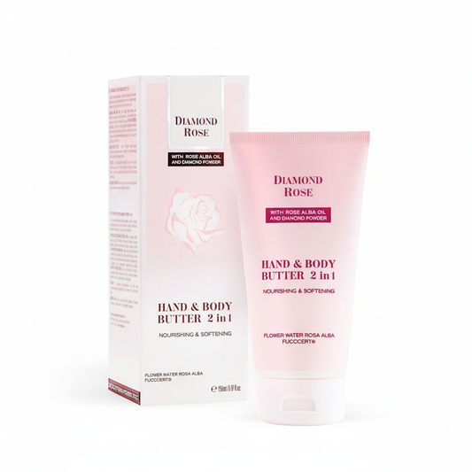 Diamond Rose Hand & Body Butter з упаковкою - квадратний формат