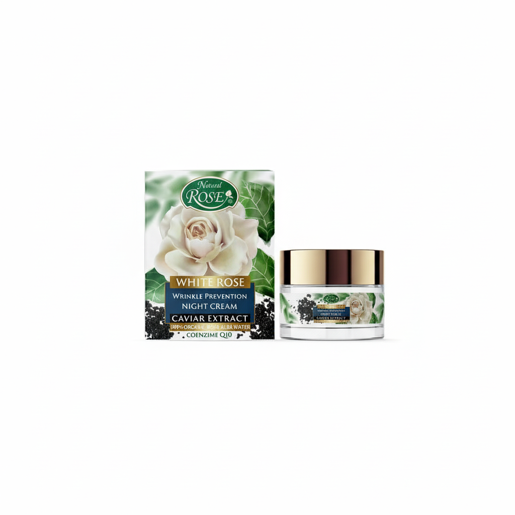 Нічний крем проти зморшок White Rose & Caviar 50 мл Arsy Cosmetics