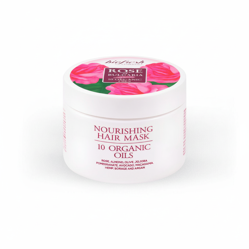 Живильна маска для відновлення волосся 10 Organic Oils Rose of Bulgaria (BioFresh) 300 мл