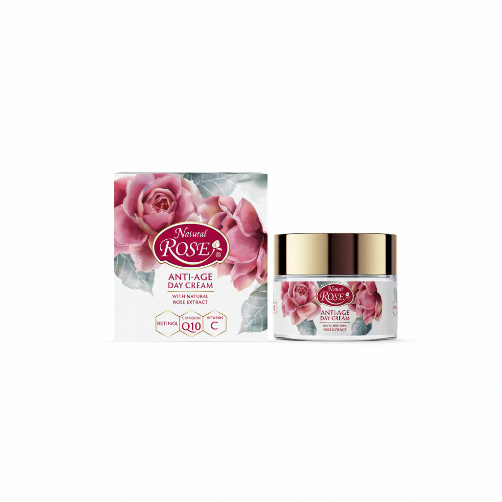 Денний крем Retinol+Q10+C Natural Rose від Arsy Cosmetics 50 мл