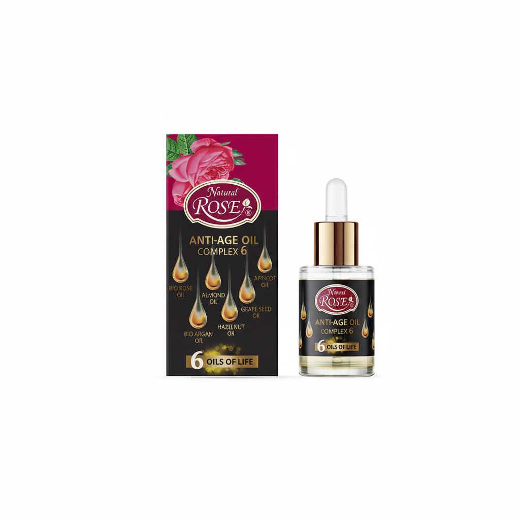 Комплекс з 6 олій Natural Rose Bio Argan oil від Arsy Cosmetics 15 мл
