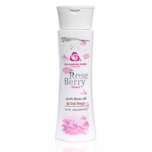 Шампунь Rose Berry Nature з трояндовою олією та ягодами годжі від Bulgarian Rose 200 мл
